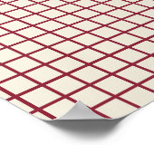 Poster Rouge sur la grille de crème (Coin)