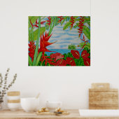 Poster Rouge tropical (Cuisine)