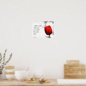 Poster rouge tulip ajouter du texte en noir et blanc (Cuisine)