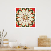 Poster Rouge turc Mandala (Cuisine)