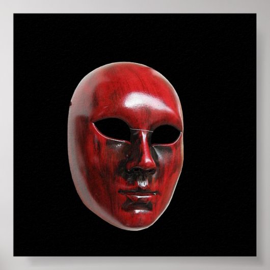 Poster rouge Venice Mask (Devant)
