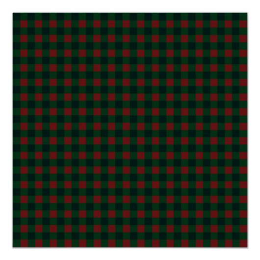 Poster Rouge Vert Buffalo Plaid Vacances (Devant)