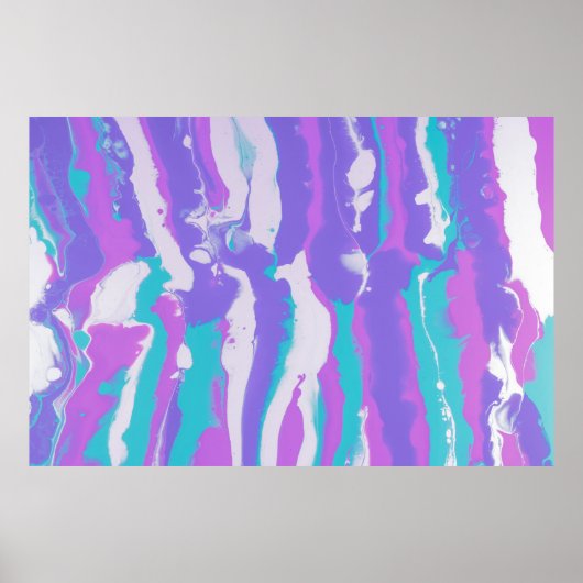POSTER ROUGE VERT ET NOIR PEINTURE ABSTRAITE (Devant)