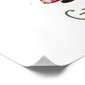 Poster Rouge Vert Gnomes Elf Gnome Sweet Gnome (Coin)