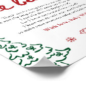 Poster Rouge Vert Hiver Un Message Du Signe De Grossesse (Coin)