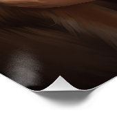 Poster Rough Collie Avec Noël Festif Du Père Noël (Coin)