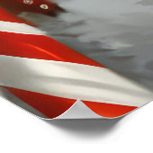 Poster Rough Collie Chien Festif de Noël (Coin)