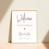 Poster Rouille | Accueil de Mariage de script manuscrit m