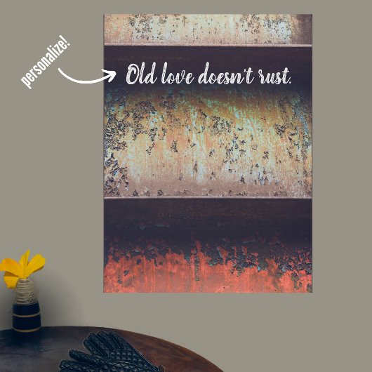 Poster rouille brun rouge Abstrait