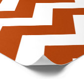 Poster Rouille Red Safari Chevron avec Pop Art Giraffe (Coin)