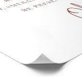 Poster Rouille | Symbole de cérémonie manuscrit moderne s (Coin)