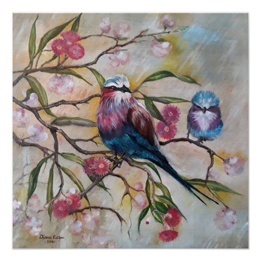 Poster Rouleau à poitrine Lilac avec bébé (Devant)