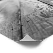 Poster Rouleau rouge vintage noir et blanc (Coin)