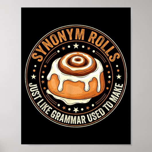Poster Rouleaux de synonymes comme la grammaire utilisée (Devant)