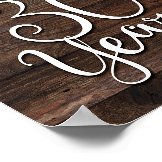 Poster ROULEAUX Rustiques Chic À 30 ANS Imprimer (Coin)