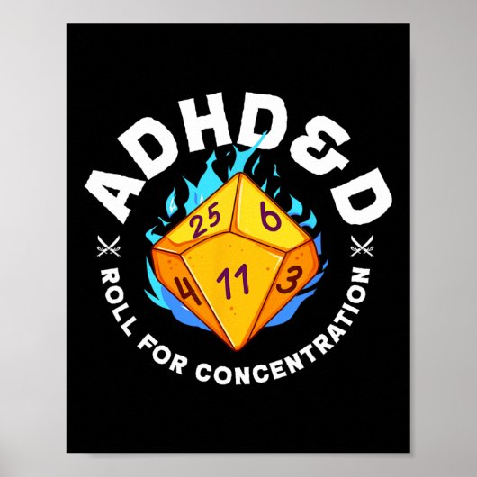Poster Roulement Adhdandd Pour Concentration Adhd Sensibi (Devant)