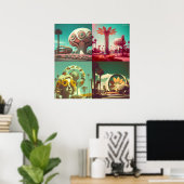Poster Roulements utopiques - (Avec Logo En Dessin) (Bureau à domicile)