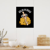 Poster Rouler Dans La Pâte Blague De Boulangerie Drôle Fo (Cuisine)