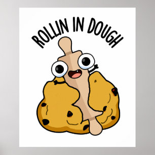 Poster Rouler Dans La Pâte Blague Drôle De Boulangerie