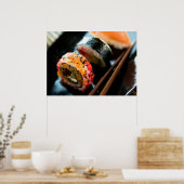 Poster Roulés de sushi (Cuisine)