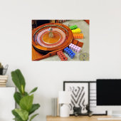 Poster roulette de casino rotation de jeu (Bureau à domicile)