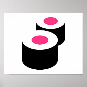 Poster Roulettes de sushi
