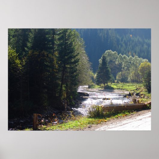 Poster Roumanie, Moldavie, cours d'eau (Devant)