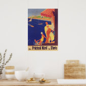 Poster Roumanie Print, Retro Travel Poster, Eforie Romani (Cuisine)