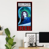POSTER ROUMANIE ROUGE (Bureau à domicile)