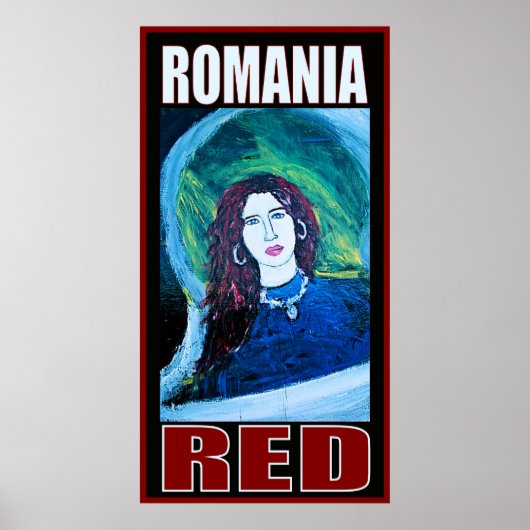 POSTER ROUMANIE ROUGE (Devant)