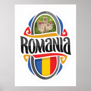 Poster Roumanie Roumain Roumain Roumains