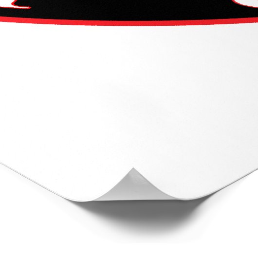 Poster Round Red Polish (Coin)