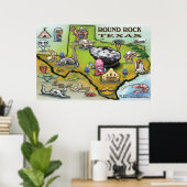 Poster Round Rock Texas (Bureau à domicile)