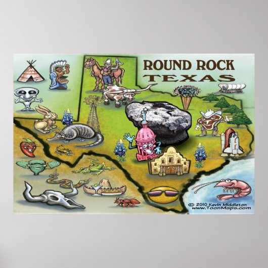 Poster Round Rock Texas (Devant)