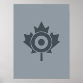 Poster Rounde canadienne de la feuille d'érable Mod CANAD (Devant)