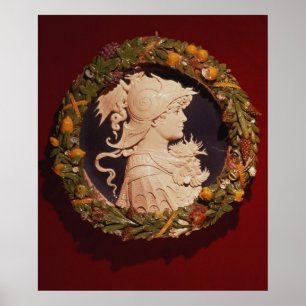 Poster Roundel portant un portrait