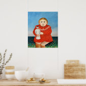 Poster Rousseau - Enfant à la poupée (Cuisine)