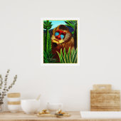 Poster Rousseau - Mandril dans la jungle (Adaptation) (Cuisine)
