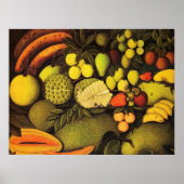 Poster Rousseau - Still Life with Exotic Fruit, fine art (Devant)