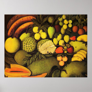Poster Rousseau - Still Life with Exotic Fruit, fine art
