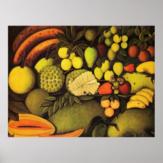 Poster Rousseau - Still Life with Exotic Fruit, fine art (Devant)