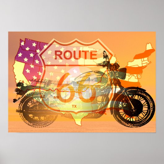 Poster Route 66 (Devant)