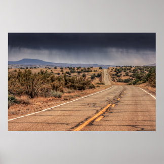 Poster Route 66 dans le désert