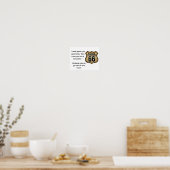 Poster Route 66 de voyage (Cuisine)