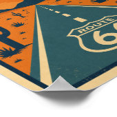 Poster Route 66 Découvrez l'Ouest Litho (Coin)