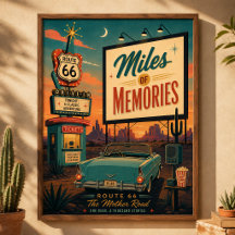 route 66 Drive In Memories Art du centenaire