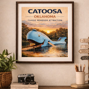 Poster Route 66 Front de mer patrimonial de Catoosa Oklah