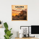 Poster Route 66 Galena Mining Town Heritage (Bureau à domicile)