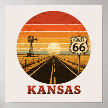 Route 66 Kansas Autoroute de l'État du Tournesol