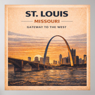Poster Route 66 Patrimoine de la Porte de St Louis